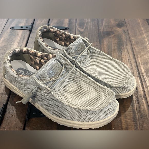 Hey Dude Other - Men’s Hey Dude Wally Sox Shoes - Beige, US 10 Wide, GUC!